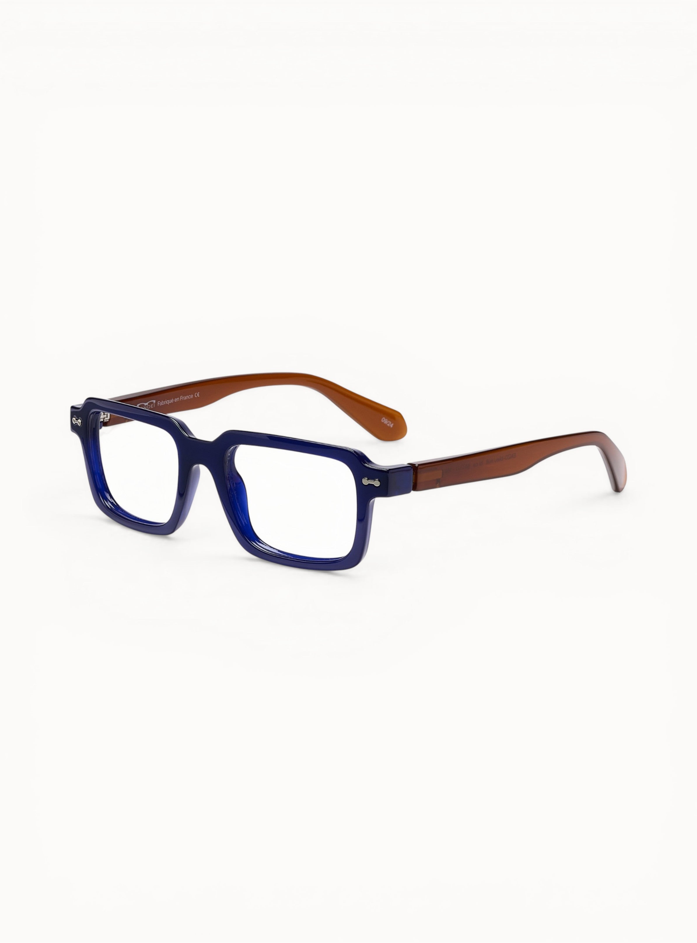 optique-enzo-bleu-nuit-caramel-quart