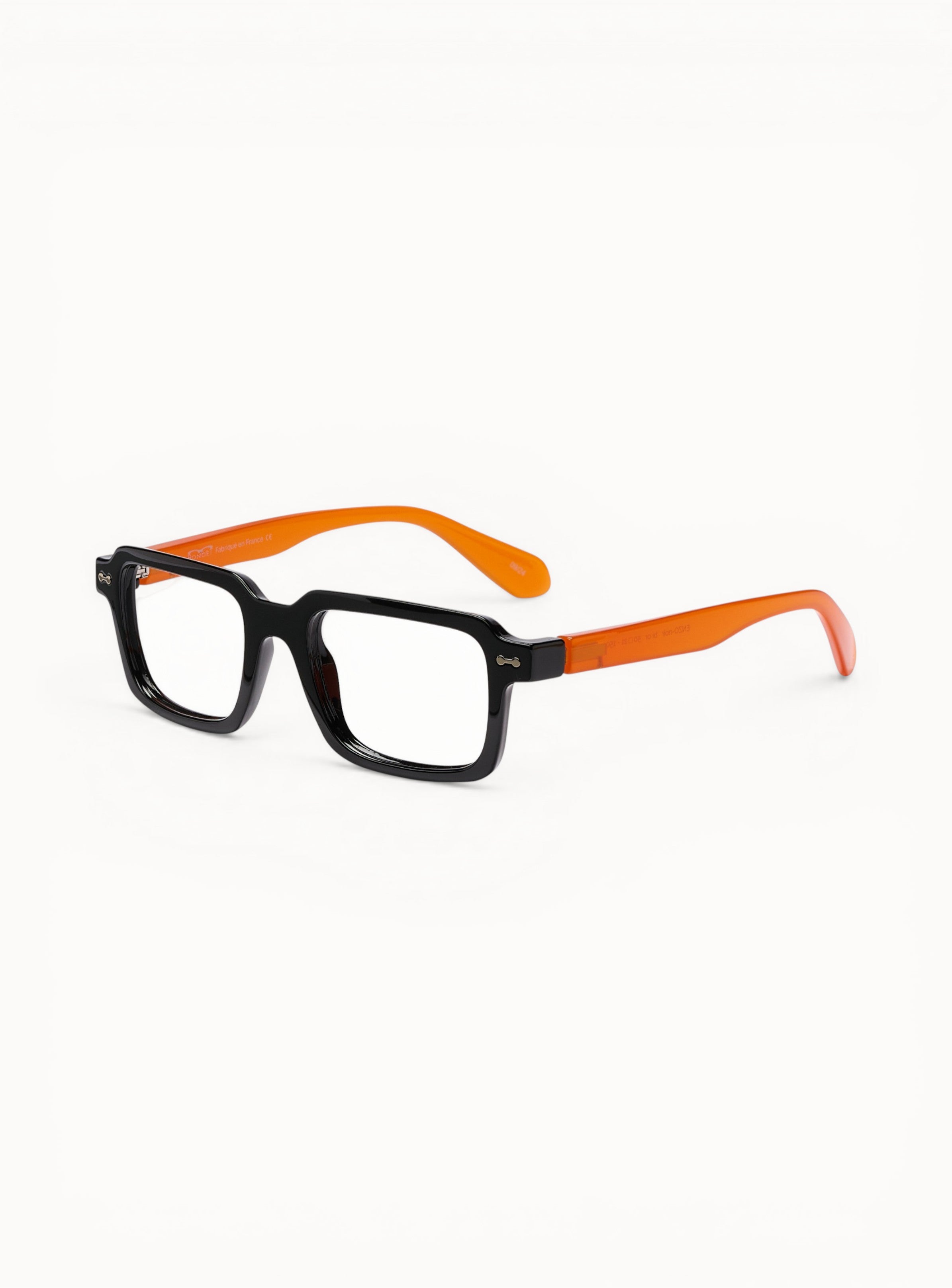 optique-enzo-noir-orange-quart